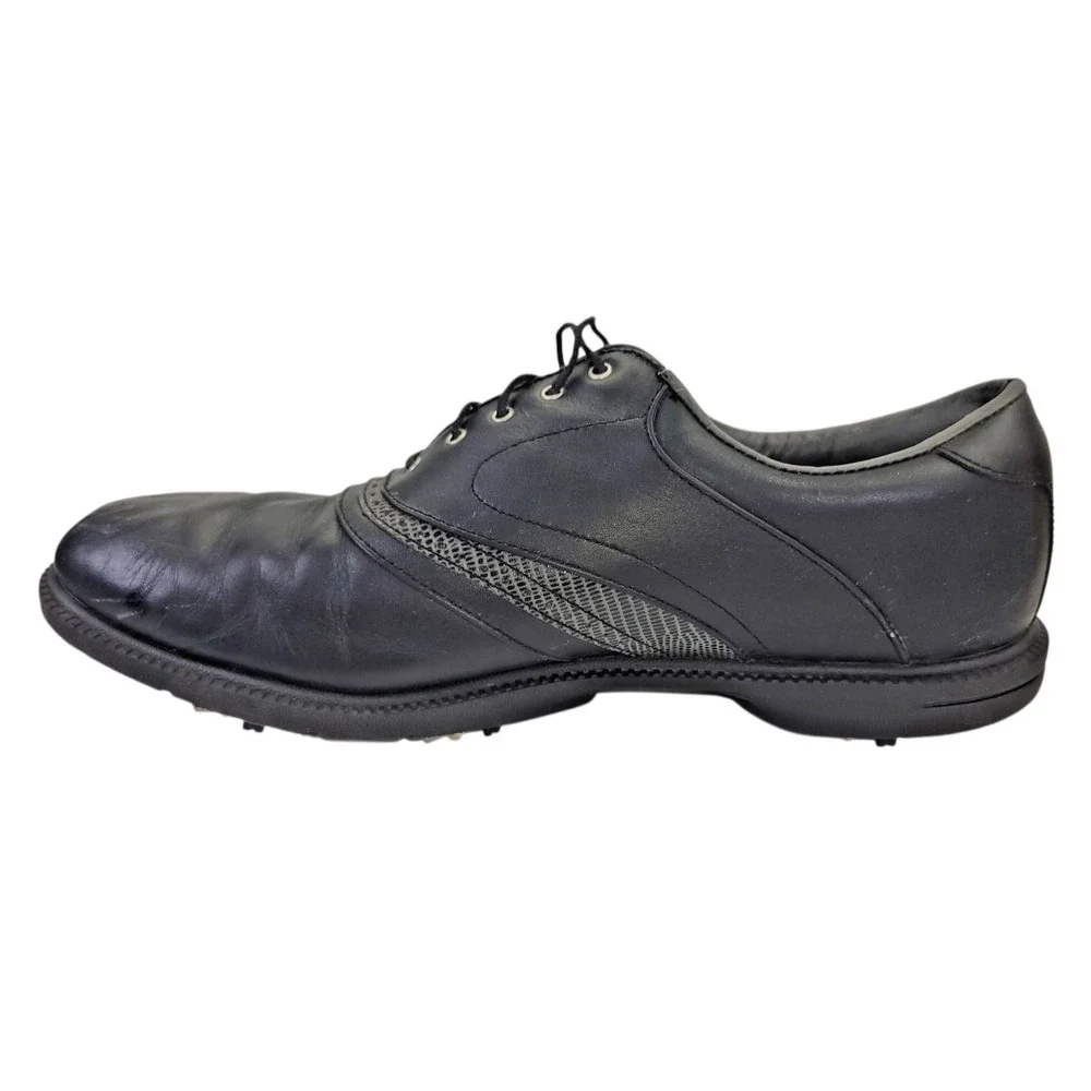 Footjoy Golf Shoes Mens Size 12M Black Superlites Soft Spike Lace‎ Up Leather